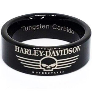 Harley-Davidson Ring Black Tungsten Size 8 Ring #harleydavidson